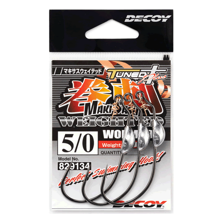 DECOY MAKISASU WEIGHTED #1/0 WORM 130 NS BLACK