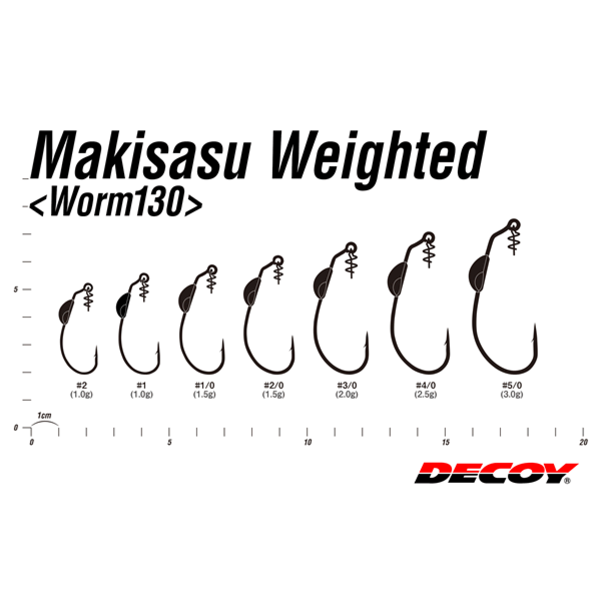 DECOY MAKISASU WEIGHTED #1/0 WORM 130 NS BLACK