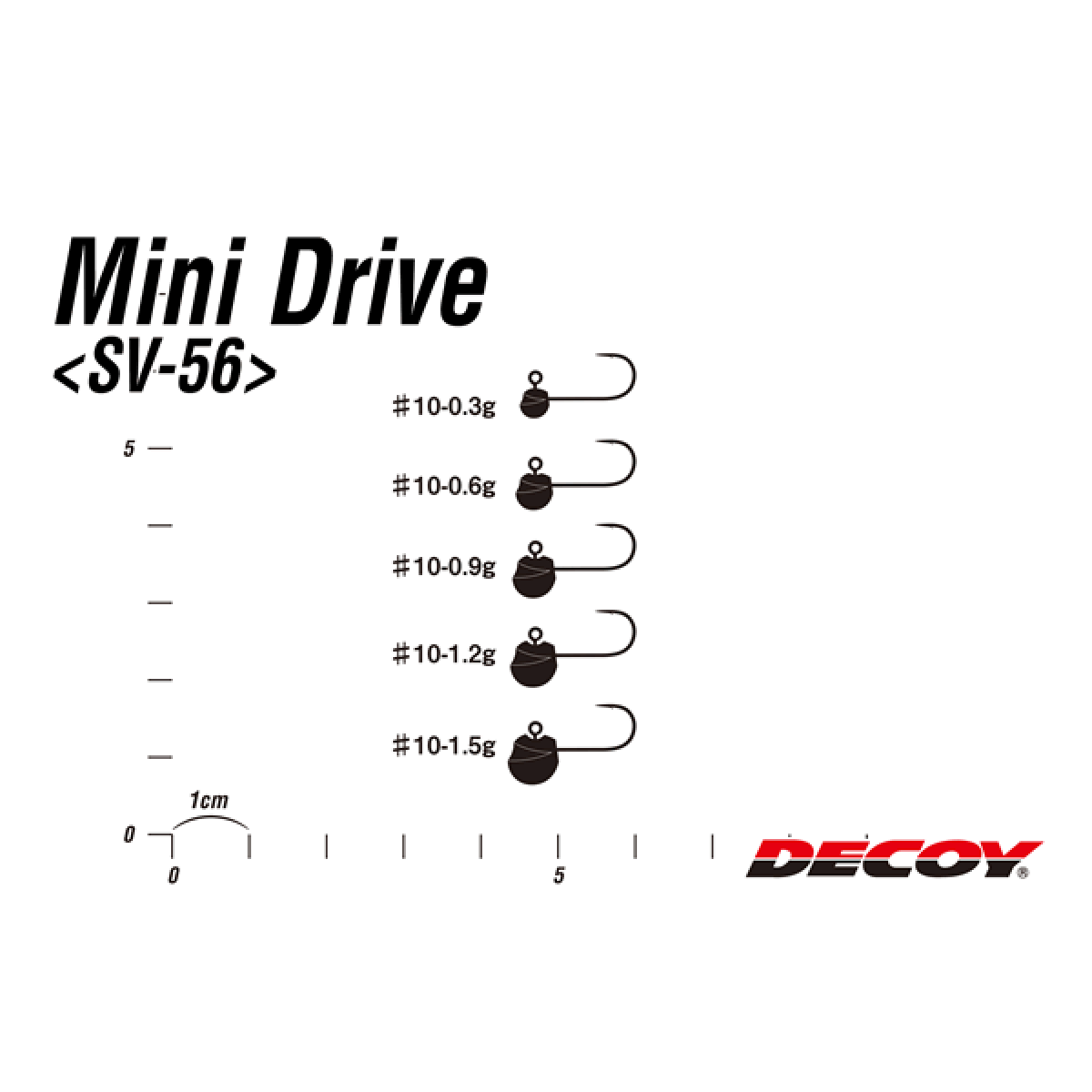 DECOY MINI DRIVE #10 - 1.2g SV-56 (5 pcs/pack) W NICKEL