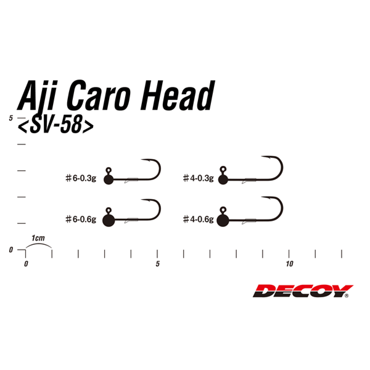 DECOY AJI-CARO HEAD #4-0.3g SV-58 W NICKEL