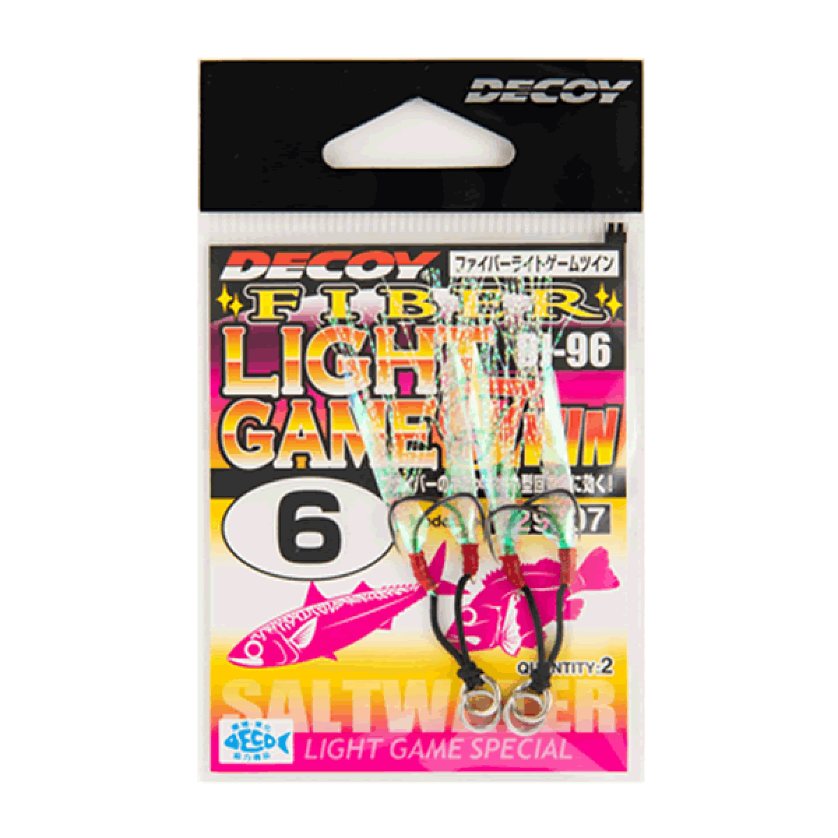 DECOY FIBER LIGHT GAME TWIN #6 DJ-96 (2 pcs/pack) NS BLACK