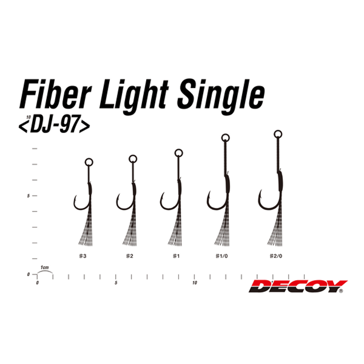 DECOY FIBER LIGHT SINGLE #1 DJ-97 (3 pcs/pack) NS BLACK