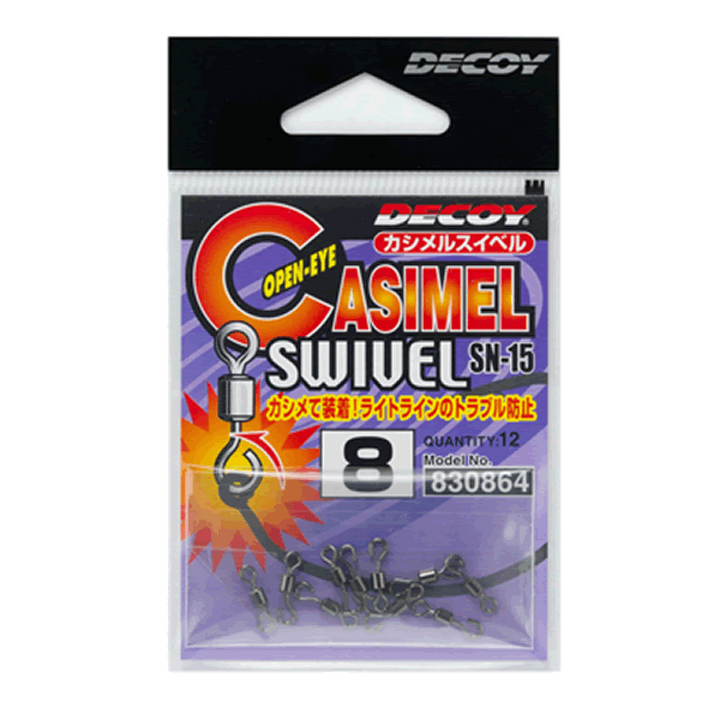 DECOY CASIMEL SWIVEL #8 SN-15 (12 pcs/pack) NS BLACK
