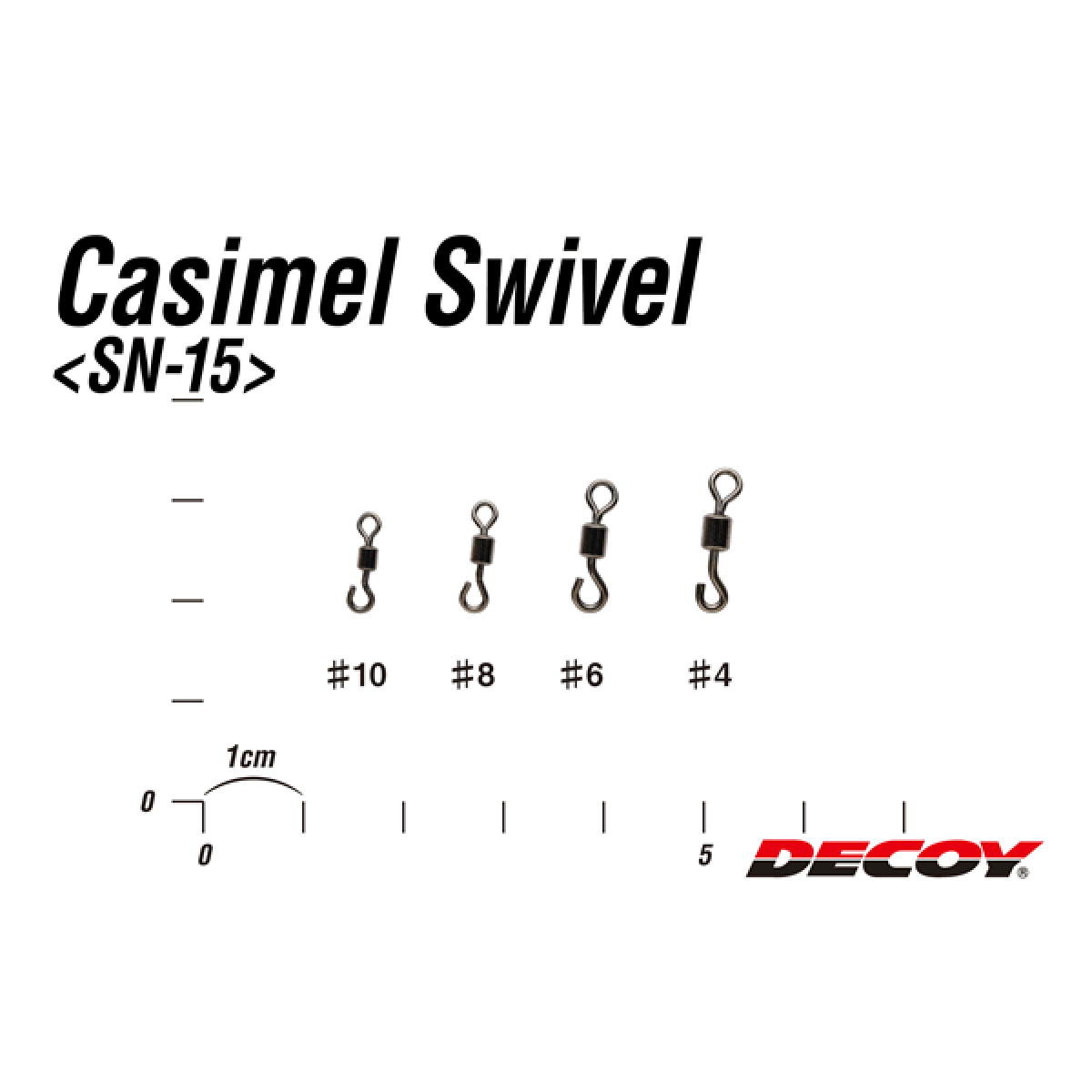 DECOY CASIMEL SWIVEL #8 SN-15 (12 pcs/pack) NS BLACK