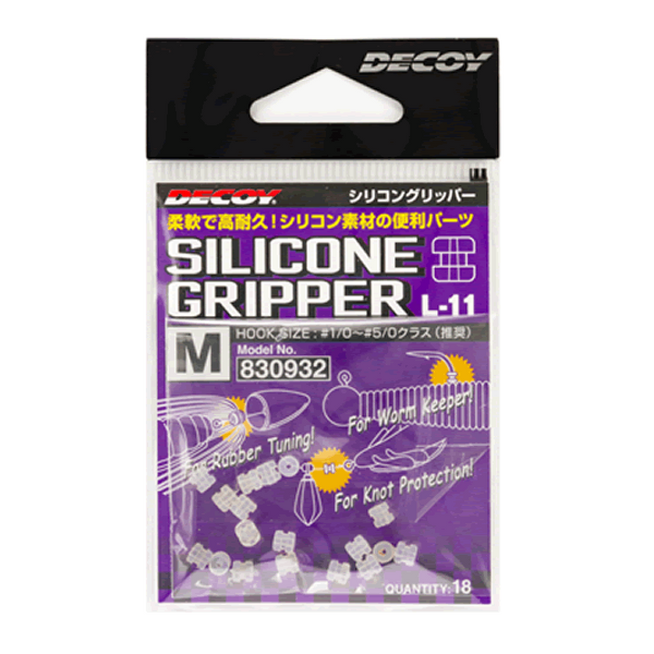 DECOY SILICONE GRIPPER M L-11 (18 pcs/pack) CLEAR