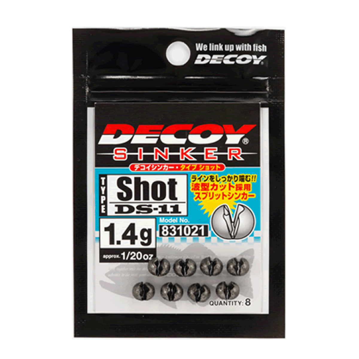 DECOY DECOY SINKER TYPE SHOT 0.9g DS-11 (9 pcs/pack) GUN BLACK
