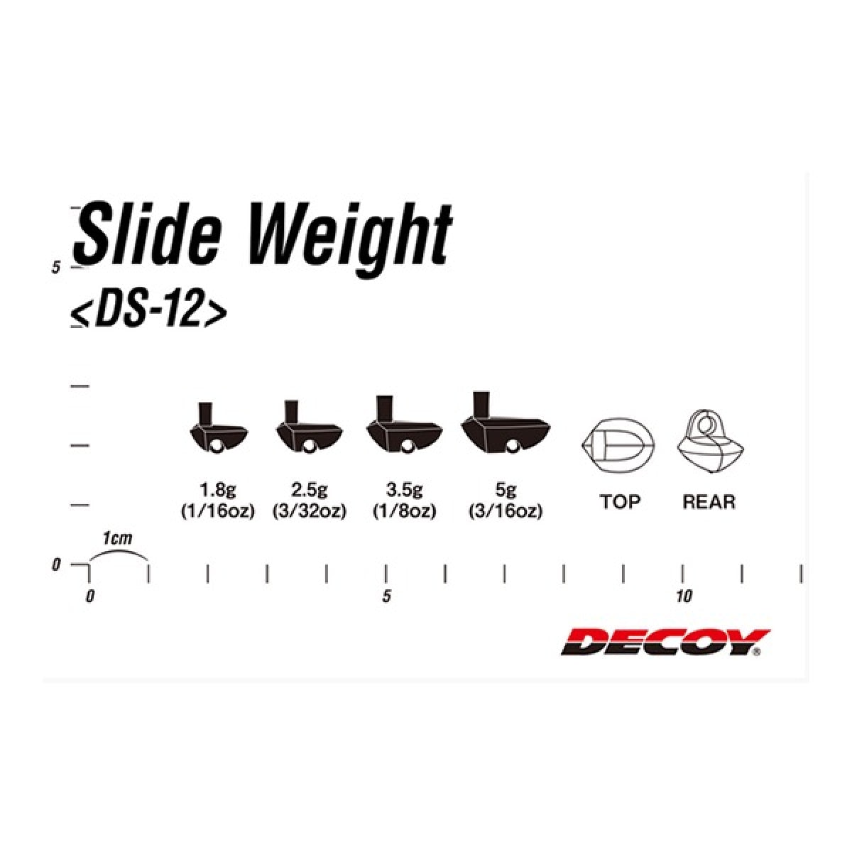 DECOY SLIDE WEIGHT 3.5g DS-12 SILVER