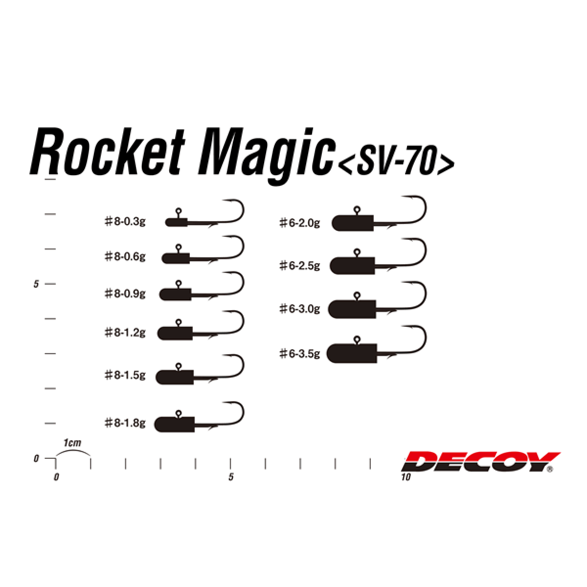 DECOY ROCKET MAGIC #6 - 2.5g SV-70 (4 pcs/pack) W NICKEL