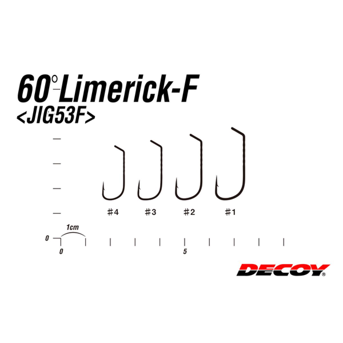 DECOY 60ﾟ LIMERICK-F #1 JIG53F (9 pcs/pack) SILKY BLACK