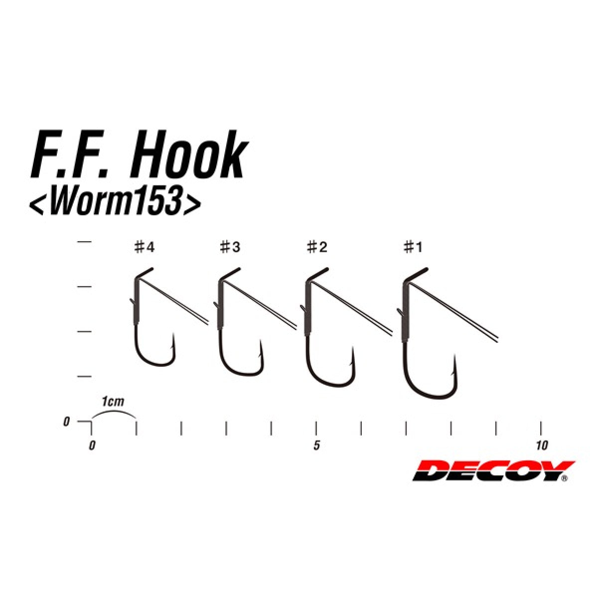 DECOY F.F.HOOK #4 Worm153 SILKY BLACK