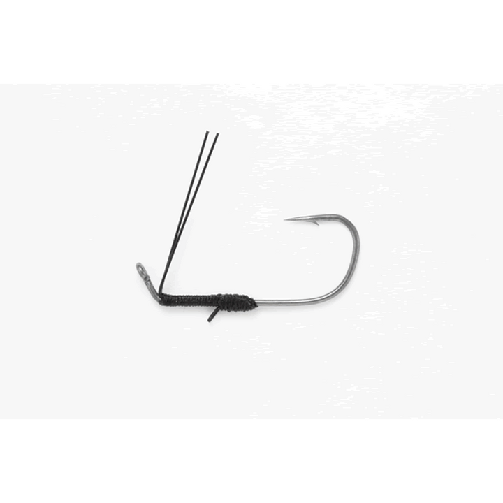 DECOY F.F.HOOK #3 Worm153 (4 pcs/pack) SILKY BLACK