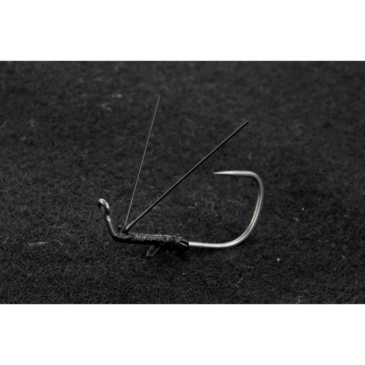 DECOY F.F.HOOK #1 Worm153 (4 pcs/pack) SILKY BLACK