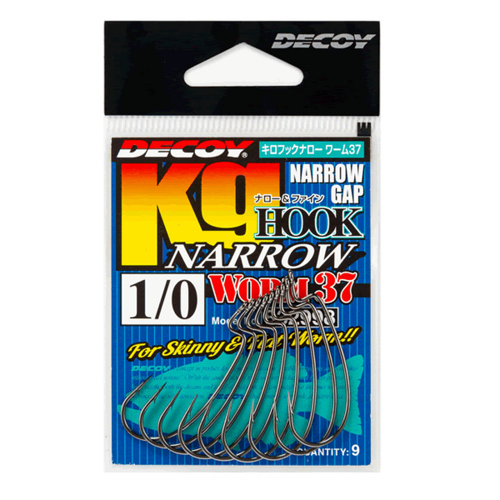 DECOY KG HOOK NARROW #2 WORM 37 NS BLACK