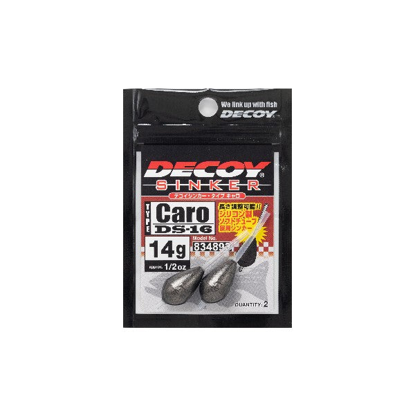 DECOY DECOY SINKER TYPE CARO 18g DS-16H(3 pcs/pack) GUN BLACK
