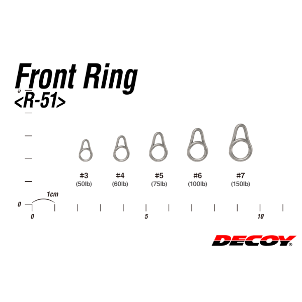 DECOY FRONT RING R-51 #4 (60 lb) (8 pcs/pack) Silver