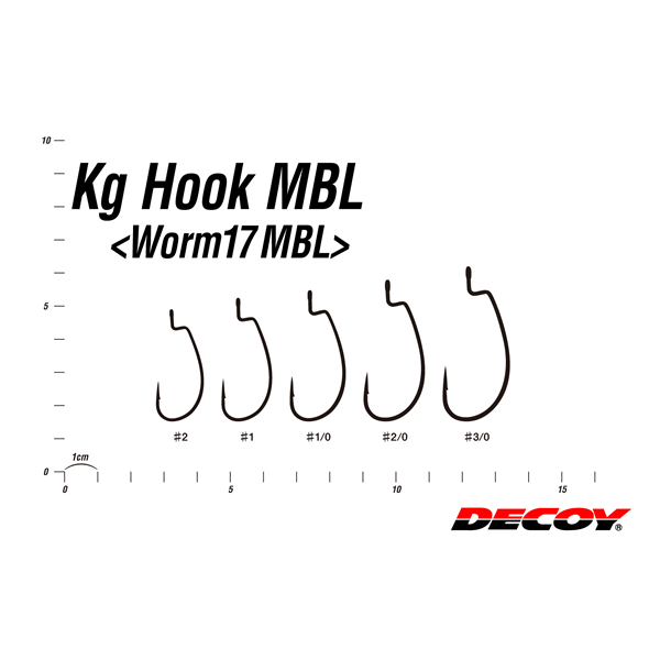 DECOY Worm 17 KG Hook MBL #2 (9pcs/pack)