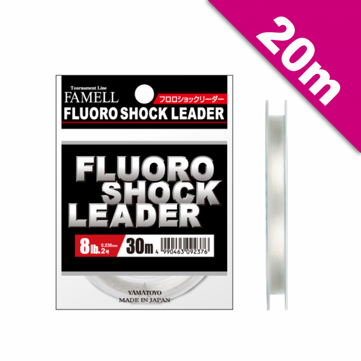 YAMATOYO FLUORO SHOCK LEADER #6 (22 lb) - 20m FLUOROCARBON CLEAR