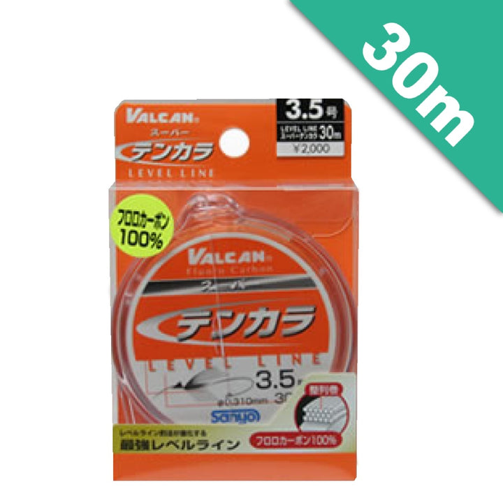 APPLAUD VALCAN SUPER TENKARA LEVEL LINE #3.5 - 30m FLUOROCARBON VIVID ORANGE