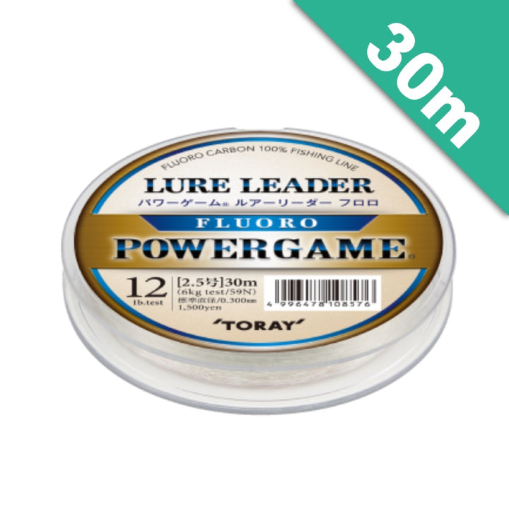 TORAY POWER GAME LURE LEADER FLUORO #1.2 (6.0 lb) - 30m NATURAL